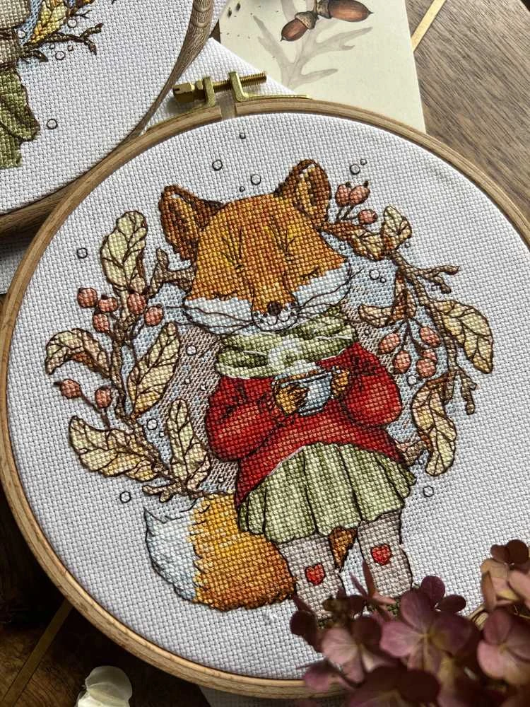 Andriana Beldizart Kryželiu siuvinėjimo rinkinys „Rudens arbata“ 15 х 17 cm SANO-32