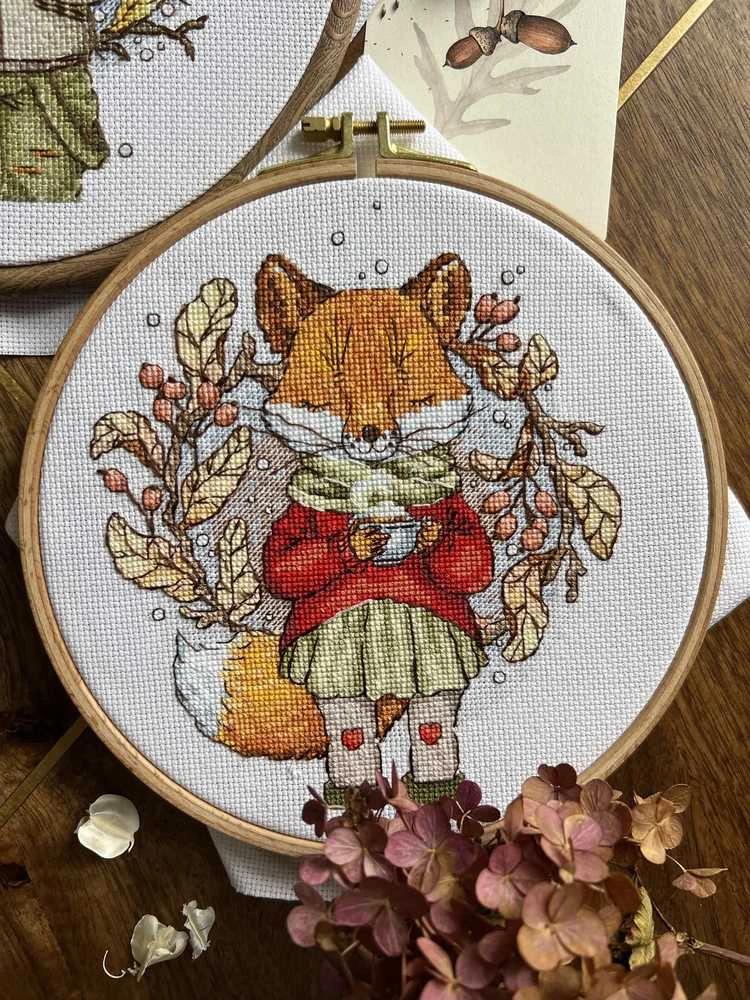 Andriana Beldizart Kryželiu siuvinėjimo rinkinys „Rudens arbata“ 15 х 17 cm SANO-32