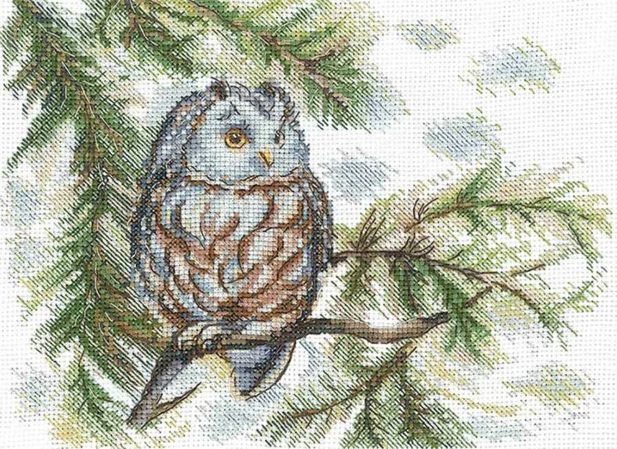 Andriana Beldizart Kryželiu siuvinėjimo rinkinys „Maža pelėda“ 20x15 cm SANS-73