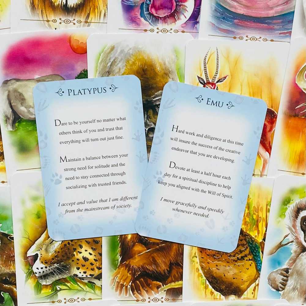 KNYGA Animal Dreaming Spirit Animals Message kortos