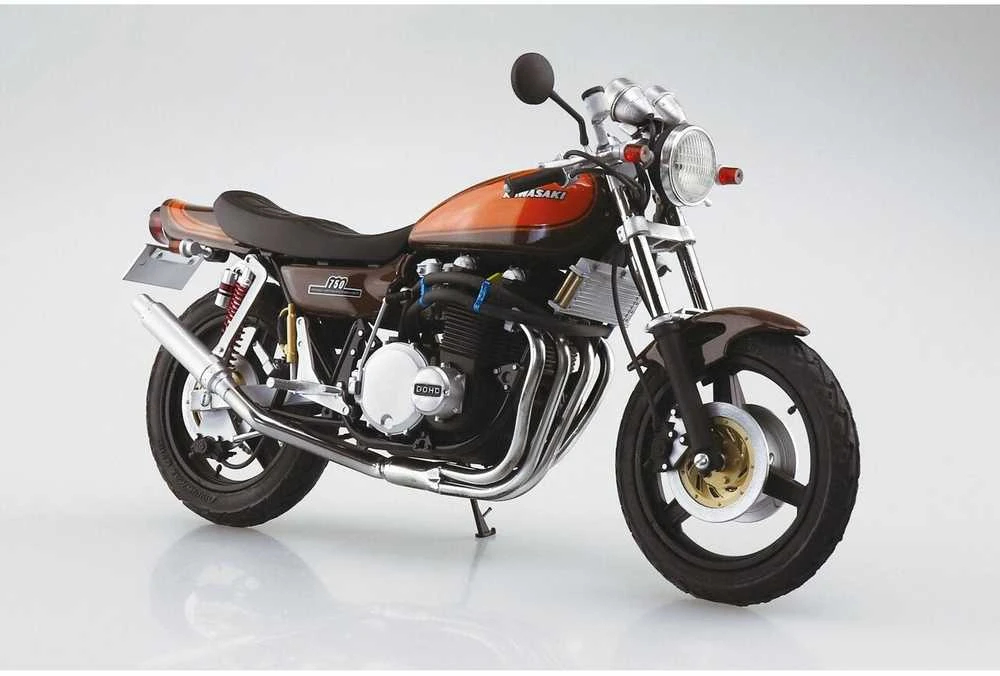 Aoshima Kawasaki 750RS Z2 1973 1/12 plastikinis modelis su tiuningo detalėmis