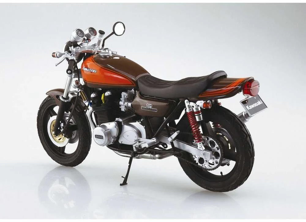 Aoshima Kawasaki 750RS Z2 1973 1/12 plastikinis modelis su tiuningo detalėmis