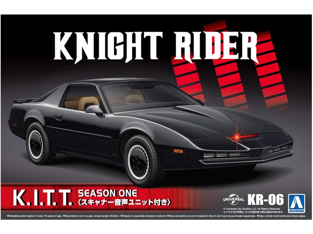 Aoshima Knight Rider K.I.T.T. 1/24 surinkimo rinkinys, 1 sezonas, su skeneriu