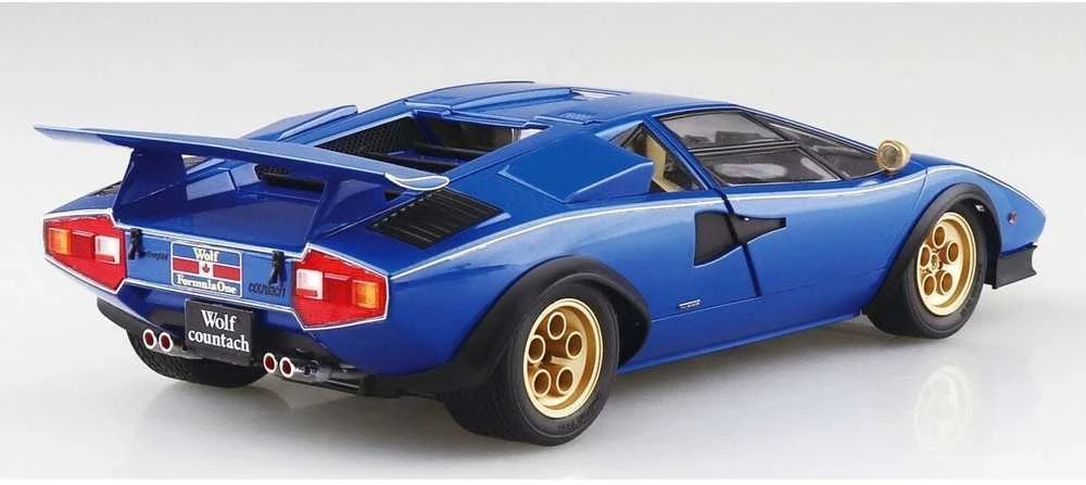 Aoshima Lamborghini Countach Walter Wolf V2 1/24 surinkimo modelis 06383