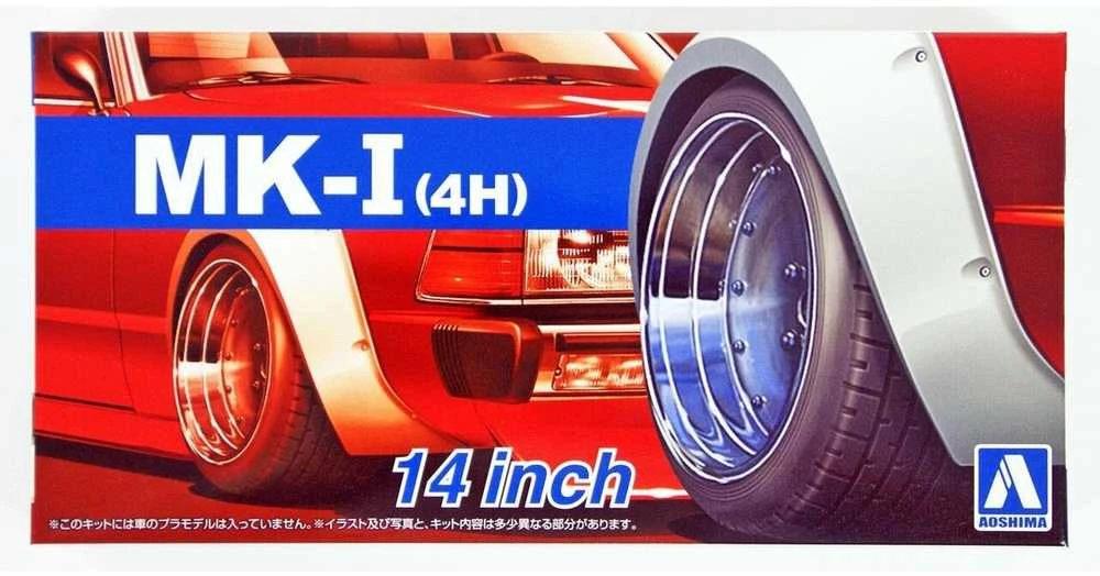 Aoshima Mark I 14'' (4H) ratų komplektas 1/24 (05387)