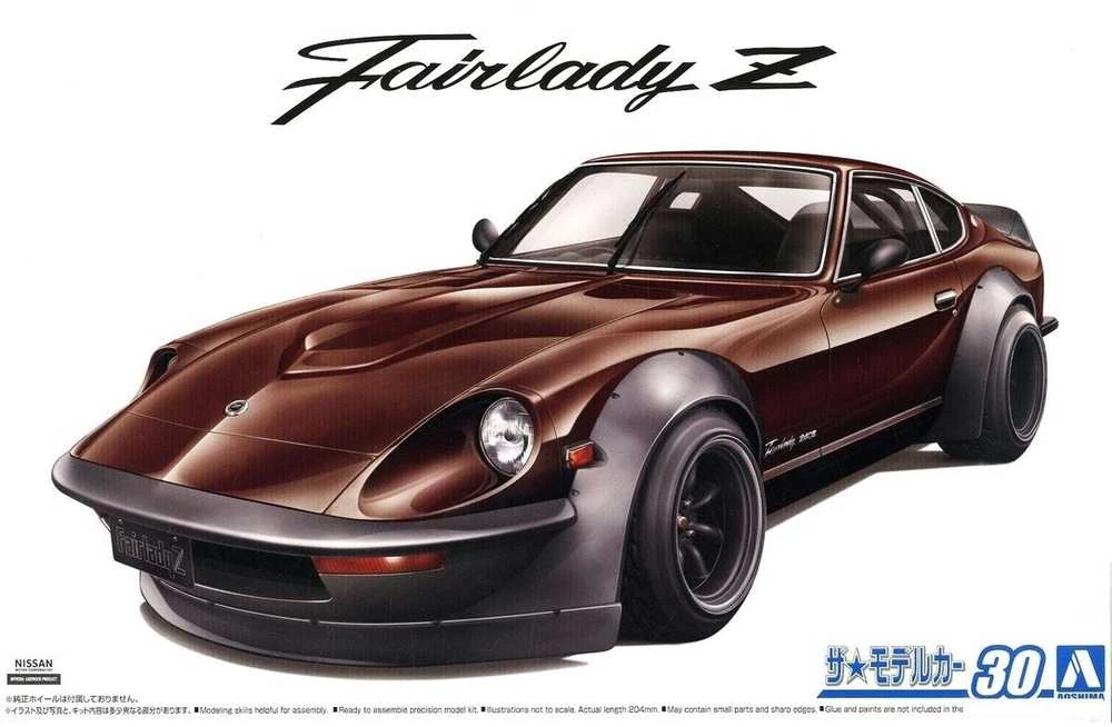 Aoshima Nissan Fairlady Z S30 Aero Custom 1975 1/24 modelis