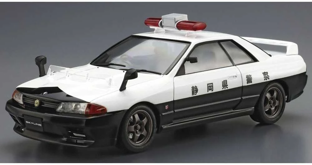 Aoshima Nissan Skyline GT-R BNR32 patrulinis automobilis ’91 1/24 rinkinys