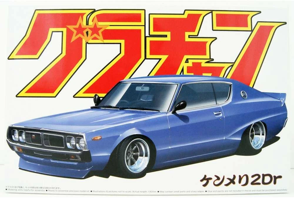 Aoshima Nissan Skyline KGC110 1972 1/24 Ken & Mary surenkamas modelis