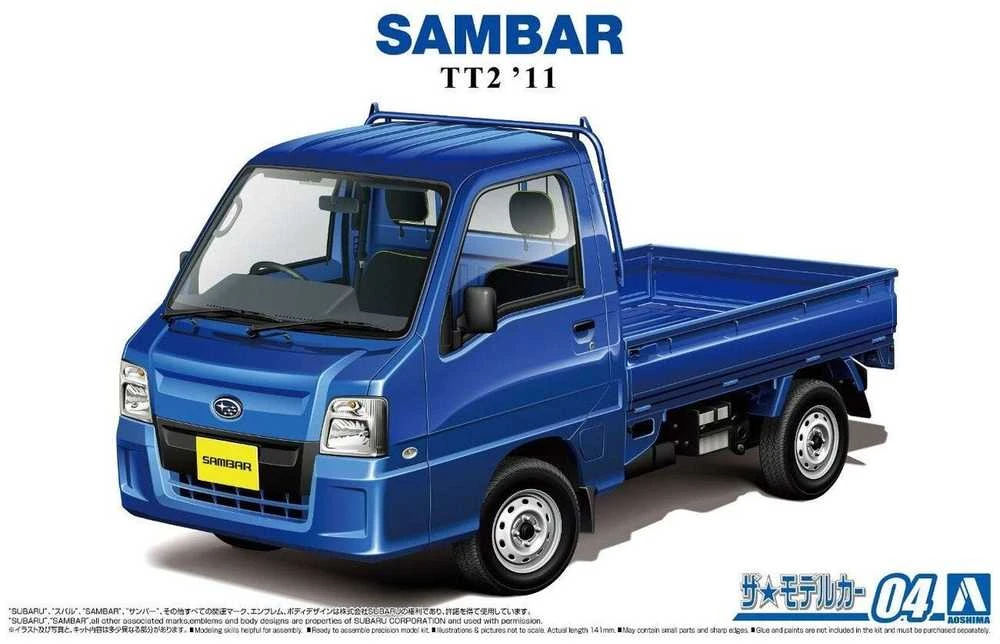 Aoshima Subaru Sambar TT2 2011 1/24 plastikinis surinkimo rinkinys