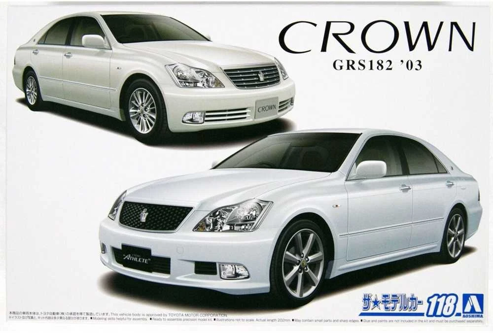 Aoshima Toyota Crown GRS182 (2003) 1/24 plastikinis surinkimo rinkinys