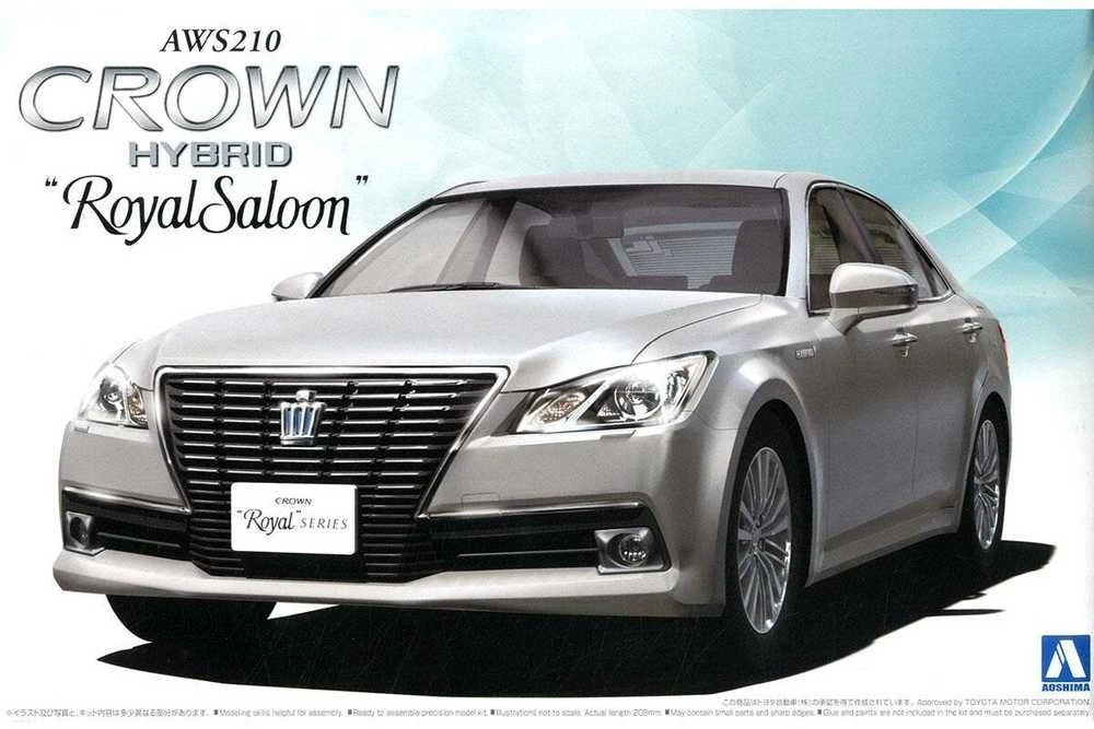 Aoshima Toyota Crown Hybrid Royal Saloon G 2012 1/24 surenkamas modelis