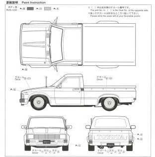 Aoshima Toyota Hilux RN30 Custom 1978 1/24 plastikinis rinkinys