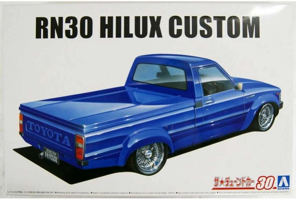 Aoshima Toyota Hilux RN30 Custom 1978 1/24 plastikinis rinkinys