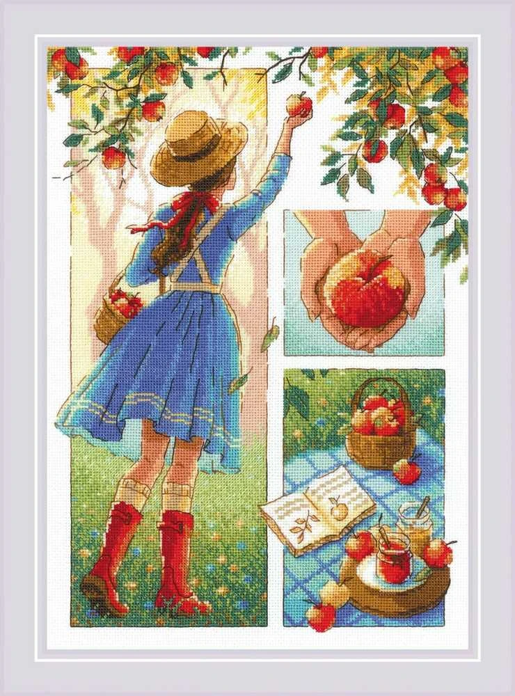 Riolis Siuvinėjimo kryželiu rinkinys "Apple day" 21x30 SR2201