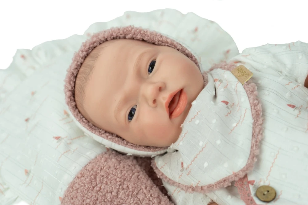 Arias silikoninė Reborn lėlė kūdikėlis mergaitė 40 cm