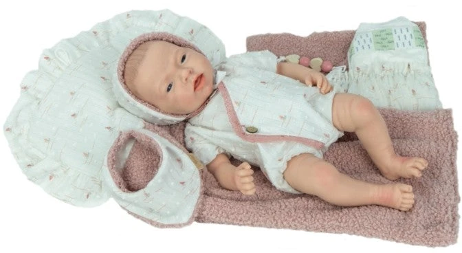 Arias silikoninė Reborn lėlė kūdikėlis mergaitė 40 cm