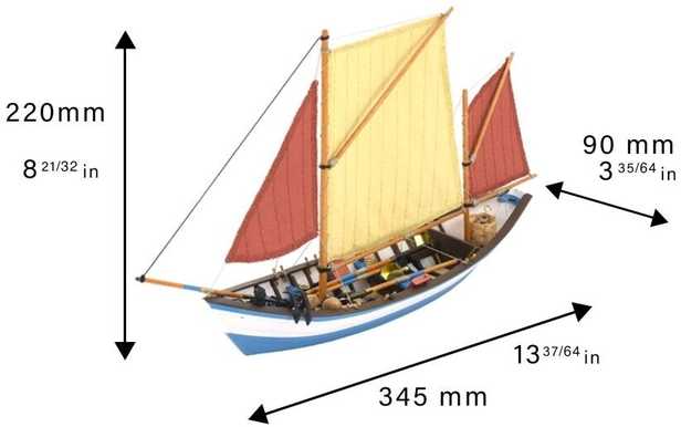 Artesania Latina Doris Saint-Malo žvejybinio laivo rinkinys 1:20