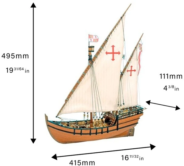 Artesania Latina La Niña karavelė 1:65 – medinis surenkamas laivo modelio rinkinys