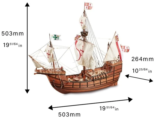 Artesania Latina Santa Maria karavelės medinis laivo modelio rinkinys 1:65