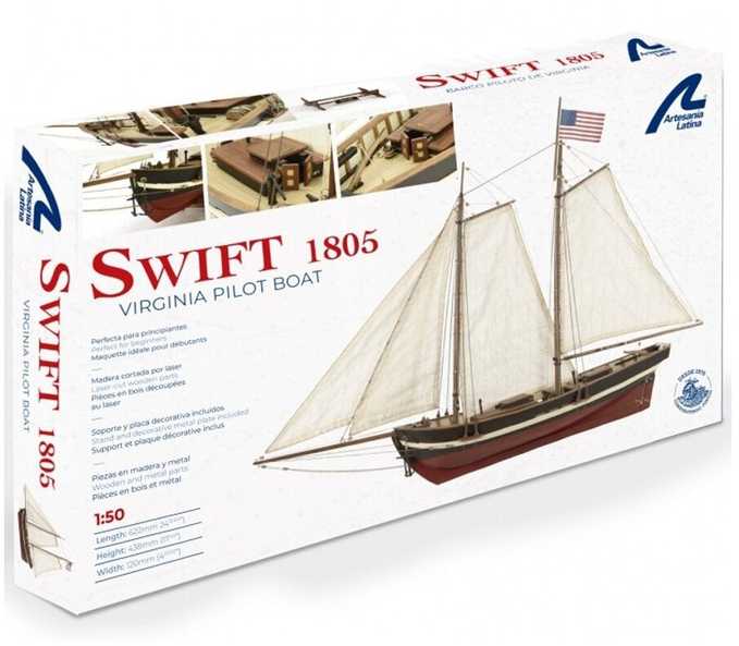 Artesania Latina Swift 1:50 medinis locmano laivo modelio rinkinys