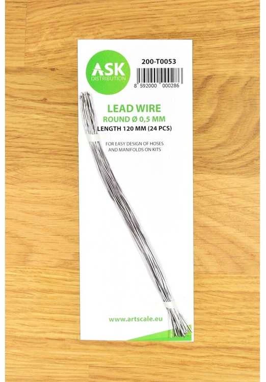 ASK - Art Scale Kit ASK švino viela apvali 0,5 mm x 120 mm (200-T0053)