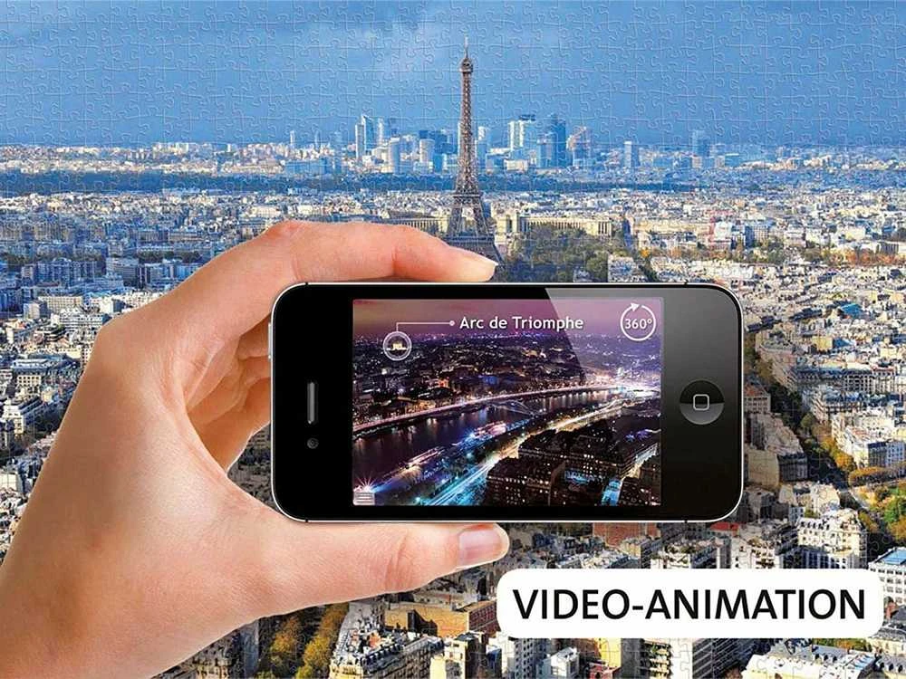 Augmented Reality Above The Roofs Of Paris Puzzle - 1000 Piece - RAVENSBURGER dėlionė