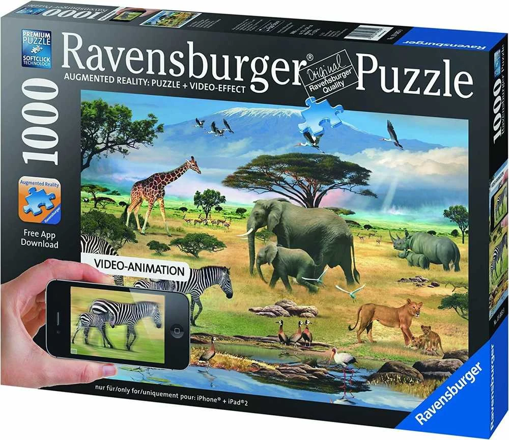 Augmented Reality Animals Of Africa Puzzle - 1000 Piece - RAVENSBURGER dėlionė