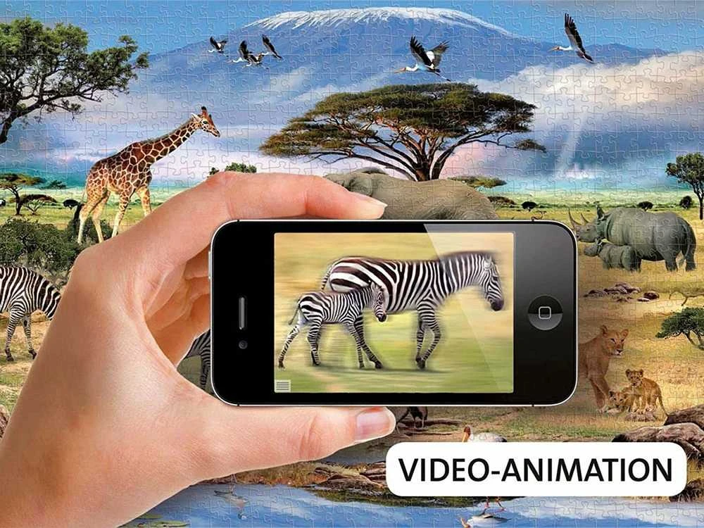 Augmented Reality Animals Of Africa Puzzle - 1000 Piece - RAVENSBURGER dėlionė