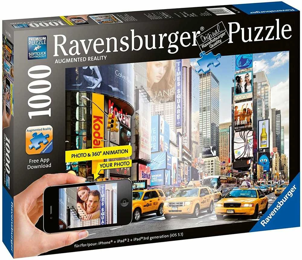 Augmented Reality Times Square New York Puzzle - 1000 Piece - RAVENSBURGER dėlionė
