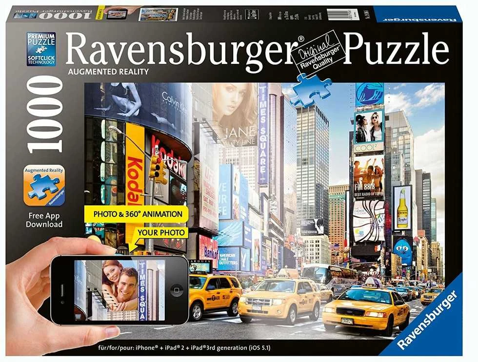 Augmented Reality Times Square New York Puzzle - 1000 Piece - RAVENSBURGER dėlionė