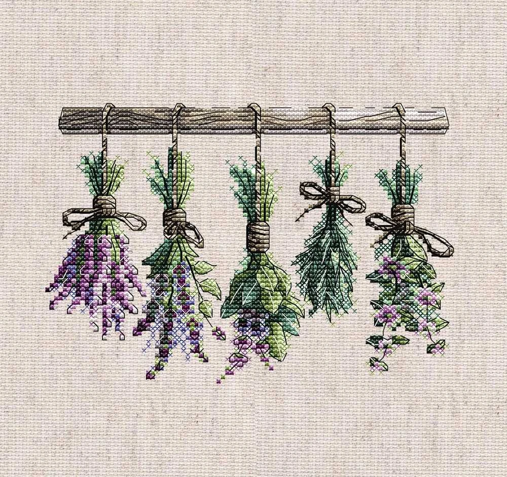 Ava Stitch Aromatinės šakelės – kryželiu siuvinėjimo rinkinys AVA-P058
