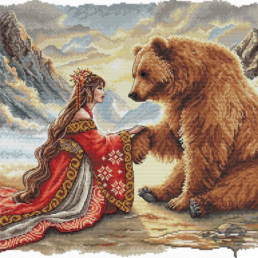 Ava Stitch Draugystės sutartis – kryželiu siuvinėjimo rinkinys, Aida 16, 30x30