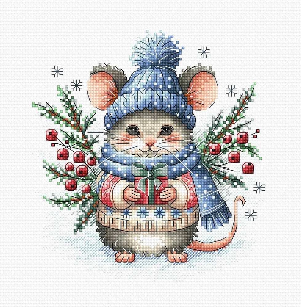Ava Stitch Kalėdinė magija – kryželiu siuvinėjimo rinkinys AVA-P027