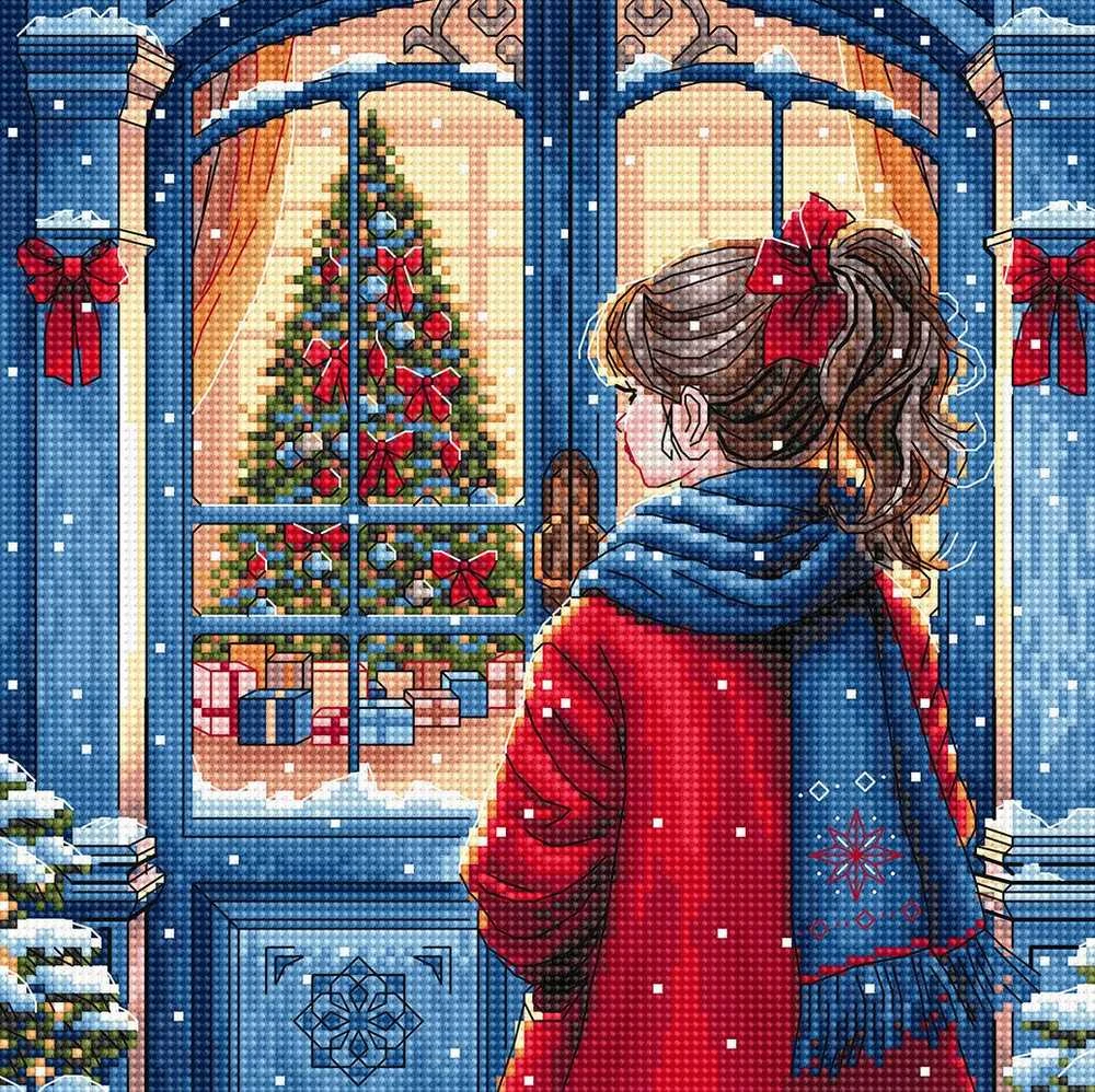 Ava Stitch Kalėdinė viltis kryželiu siuvinėjimo rinkinys AVA-P082