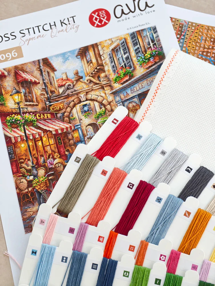 Ava Stitch Kryželių siuvinėjimo rinkinys „La Belle Epoque“ – miestas, Aida 16 ct, 49 sp.