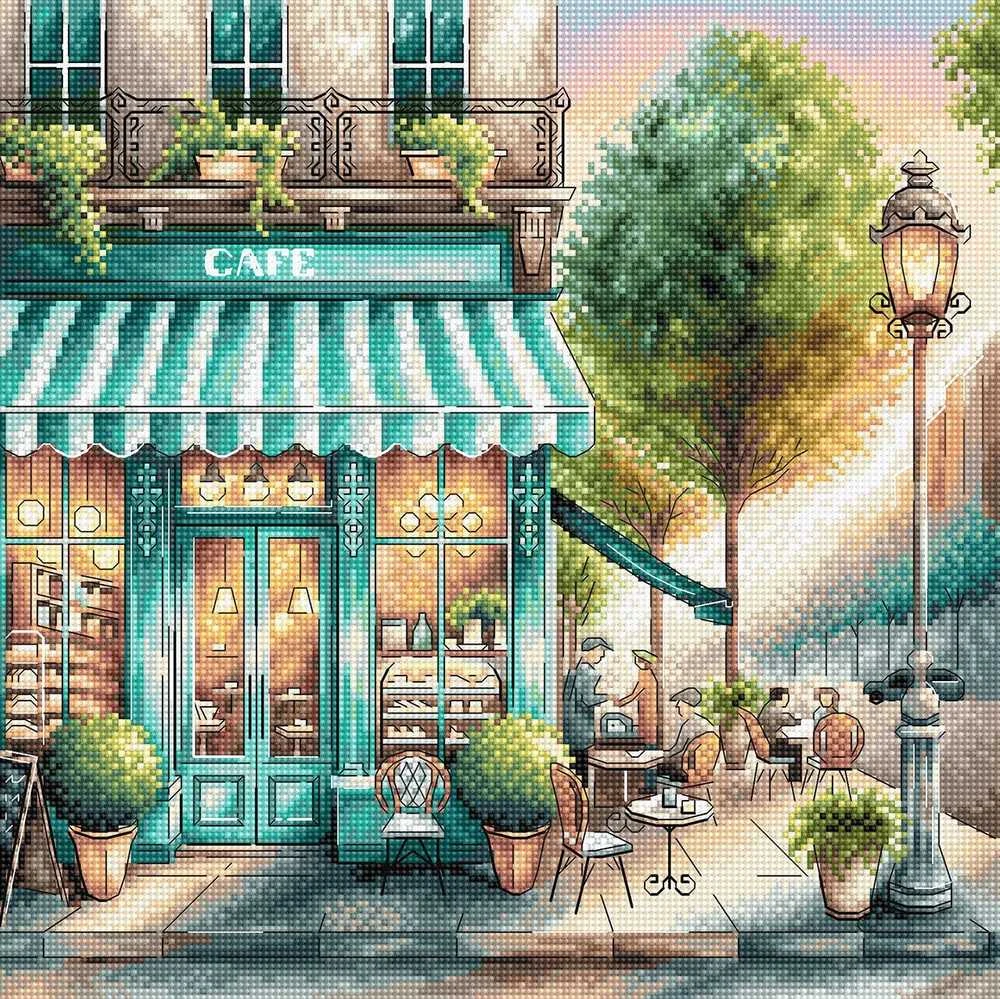 Ava Stitch Kryželiu siuvinėjimo rinkinys „Kava mieste“ AVA-P026