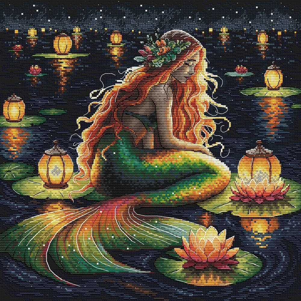 Ava Stitch Siuvinėjimo kryželiu rinkinys „Undinės užutėkis“ 28,6x28,6 cm AVA-P091