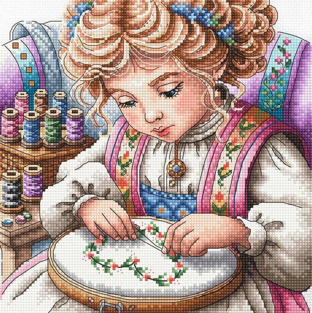Ava Stitch The Little Artisan kryželių siuvinėjimo rinkinys AVA‑P024