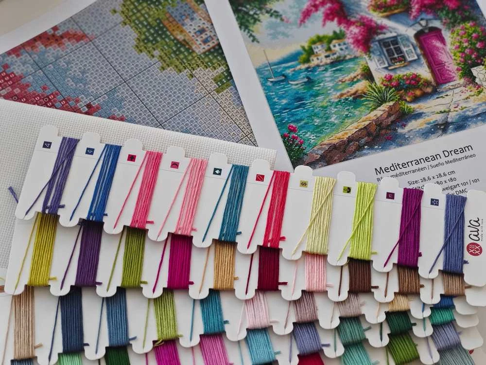 Ava Stitch Viduržemio jūros sapnas – kryželiu siuvinėjimo rinkinys AVA-P133