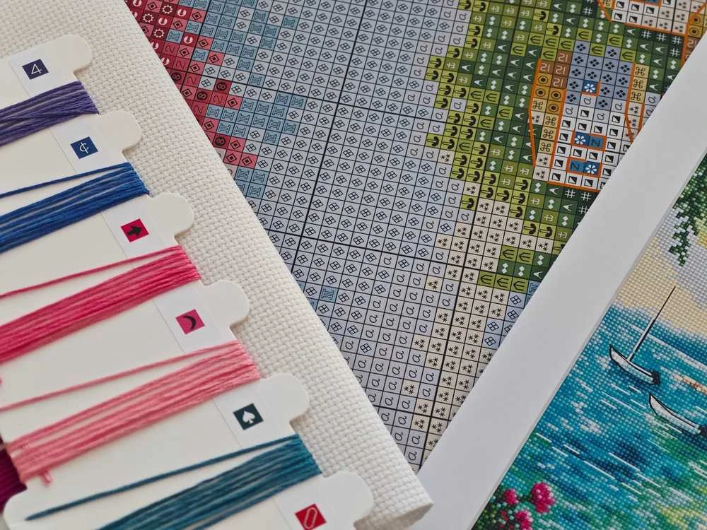 Ava Stitch Viduržemio jūros sapnas – kryželiu siuvinėjimo rinkinys AVA-P133