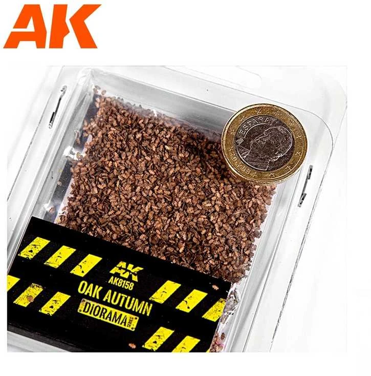Ąžuolo rudens lapai dioramoms 28mm 1:72, 7 g AK Interactive