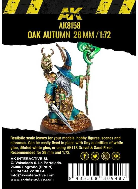Ąžuolo rudens lapai dioramoms 28mm 1:72, 7 g AK Interactive