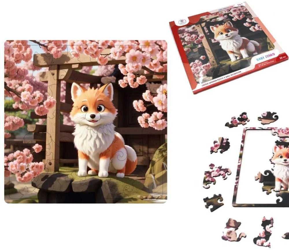 Fantasy Puzzles Fantasy Puzzle Baby Zenko Dėlionė Iš Medžio (30 detalių)