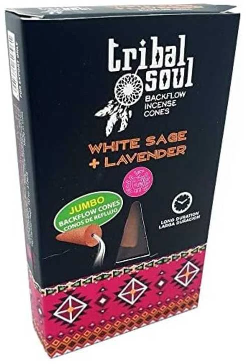 Hari Darshan Atbulinio smilkymo kūginiai smilkalai Baltas Sage Lavender, Tribal Soul, 15g