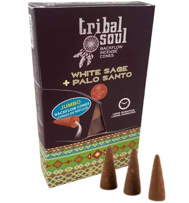 Hari Darshan Atbulinio smilkymo kūginiai smilkalai Baltas Sage Palo Santo, Tribal Soul, 15g