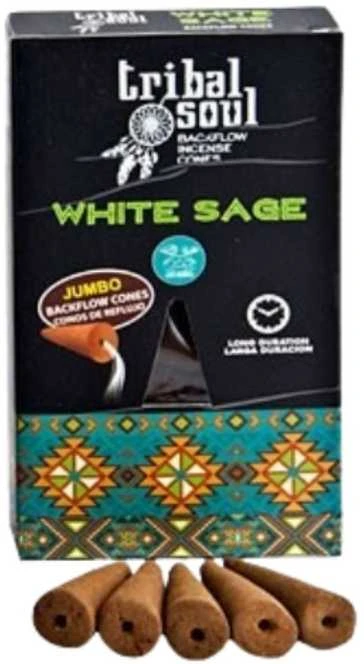 Hari Darshan Atbulinio smilkimo kūgiai Backflow Baltas Sage, Tribal Soul, 15g