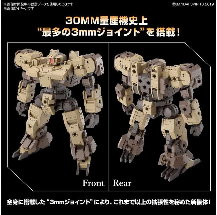 Bandai 30MM eEXM-9 Baskyrotto rudas mecha modelis 1/144