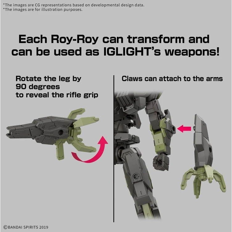 Bandai 30MM plastikinis surenkamas mecha modelis 1/144