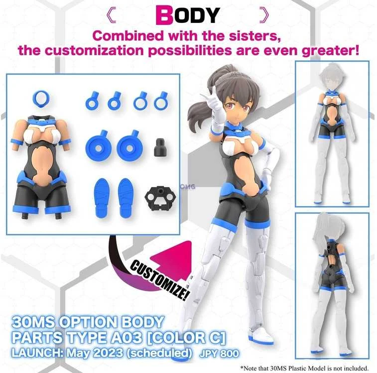 Bandai 30MS kūno dalių rinkinys A03, spalva C (62952)