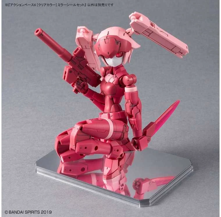 Bandai 6 SKAIDRIOS SPALVOS „ACTION BASIC“ [VEIDRODŽIO LIPDUKŲ RINKINYS]